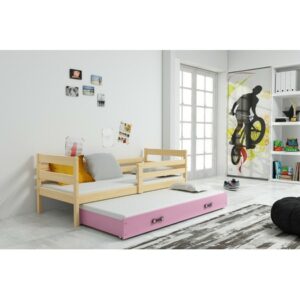 Dětská postel s výsuvnou postelí ERYK 200x90 cm Ružové Borovice BMS