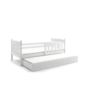 Dětská postel s výsuvnou postelí KUBUS 190x80 cm Bílá BMS