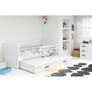 Dětská postel s výsuvnou postelí RICO 190x80 cm Bílá Bílá BMS