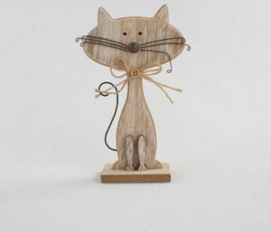 Dřevěná dekorace ve tvaru kočky Dakls Cats