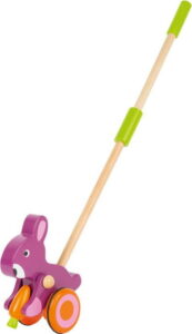 Dřevěná hračka na tyči Legler Animal Hare with Carrot Legler