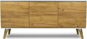 Dvoudveřová komoda v dekoru dřeva se 2 zásuvkami SKANDICA Jorgen SKANDICA