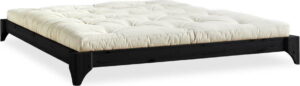 Dvoulůžková postel z borovicového dřeva s matrací Karup Design Elan Double Latex Black/Natural