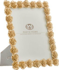 Fotorámeček ve zlaté barvě s motivem růží Mauro Ferretti