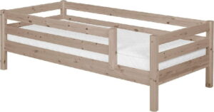 Hnědá dětská postel z borovicového dřeva s 3/4 lištami Flexa Classic