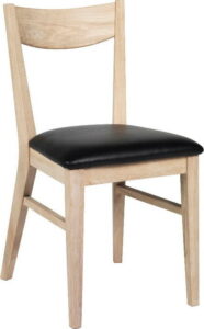 Hnědá dubová jídelní židle s podsedákem z kůže Rowico Dylan Rowico