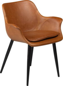 Hnědá jídelní židle z eko kůže s područkami DAN–FORM Denmark Combino ​​​​​DAN-FORM Denmark