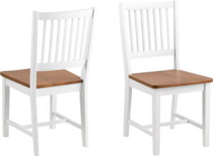 Hnědo-bílá jídelní židle z kaučukového dřeva Actona Brisbane Actona