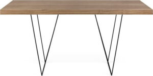 Jídelní stůl s deskou v dekoru dřeva a kovovými nohami TemaHome Trestle