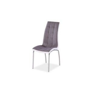 Jídelní židle H-104 šedá látka/bílé boky SIGNAL