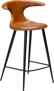 Koňakově hnědá barová židle z eko kůže DAN–FORM Denmark Flair ​​​​​DAN-FORM Denmark