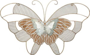 Kovová závěsná dekorace Mauro Ferretti Butterfly Wood B