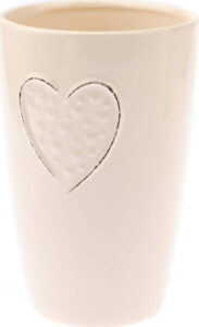 Krémová keramická váza Dakls Heart