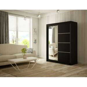 Kvalitní Šatní Skříň Pako 150 Černý mat Furniture