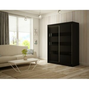 Kvalitní Šatní Skříň Solit 120 Černý Mat Furniture