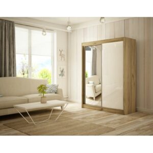 Kvalitní Šatní Skříň Velis 120 Bílá Dub craft Furniture