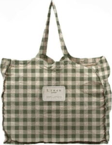 Látková taška Linen Couture Linen Bag Green Vichy Linen Couture