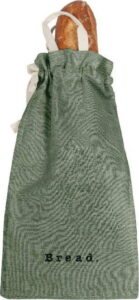 Látkový vak na chléb s příměsí lnu Linen Couture Bag Green Moss