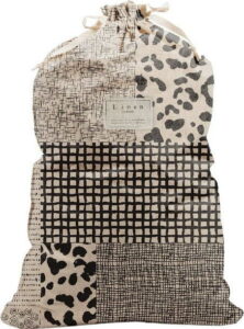 Látkový vak na prádlo s příměsí lnu Linen Couture Bag Leopard