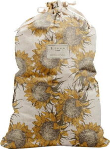Látkový vak na prádlo s příměsí lnu Linen Couture Bag Sunflower