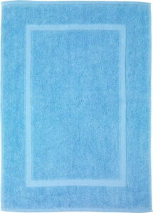 Modrá bavlněná koupelnová předložka Wenko Serenity