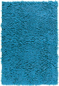 Modrá koupelnová předložka Wenko Chenille