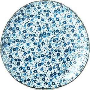 Modro-bílý keramický talíř MIJ Daisy