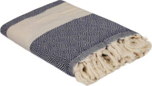 Modrý bavlněný ručník Elmas