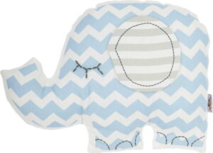 Modrý dětský polštářek s příměsí bavlny Apolena Pillow Toy Elephant