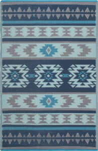 Modrý oboustranný venkovní koberec z recyklovaného plastu Fab Hab Cusco Blue