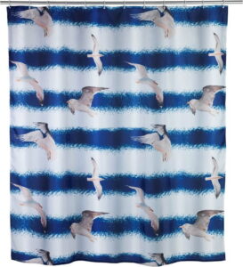 Modrý sprchový závěs Seagull Wenko
