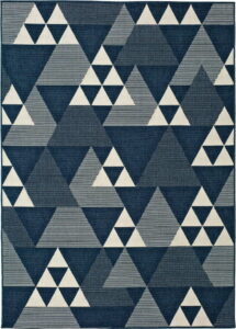 Modrý venkovní koberec Universal Clhoe Triangles