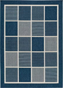 Modrý venkovní koberec Universal Nicol Squares