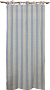 Modrý závěs Linen Cuture Cortina Hogar Blue Stripes Linen Couture