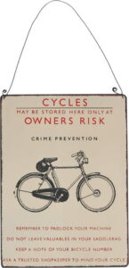 Nástěnná cedule retro jízdní kolo Rex London Bicycle