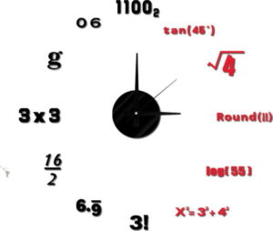 Nástěnné nalepovací hodiny Mauro Ferretti Math