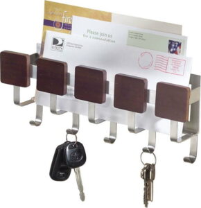 Nástěnný držák na klíče s přihrádkou na dopisy iDesign Fombu iDesign