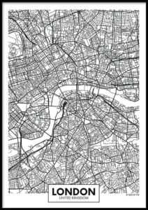 Nástěnný plakát v rámu MAP/LONDON