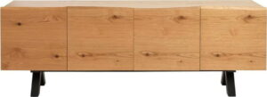 Nízká komoda ze dřeva bílého dubu Unique Furniture Oliveto Unique Furniture