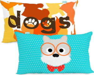 Oboustranný bavlněný povlak na polštář Mr. Fox Dogs 50 x 30 cm Mr. Fox