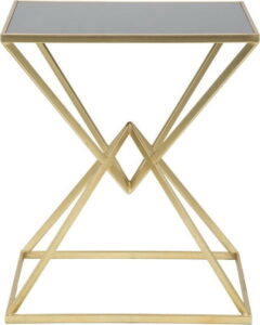 Odkládací stolek s železnou konstrukcí ve zlaté barvě Mauro Ferretti Cleopatra