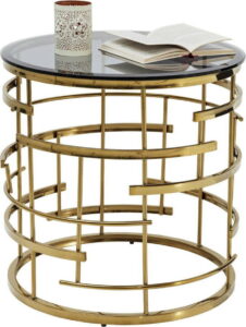 Odkládací stolek ve zlaté barvě Kare Design Jupiter