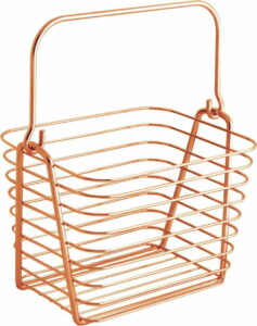 Oranžový kovový závěsný košík InterDesign