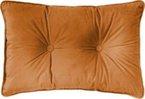 Oranžový polštář Tiseco Home Studio Velvet Button