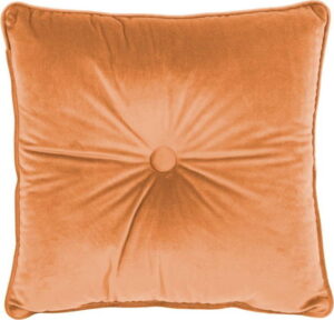 Oranžový polštář Tiseco Home Studio Velvet Button