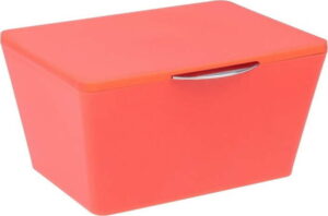 Oranžový úložný box do koupelny Wenko Brasil Coral WENKO