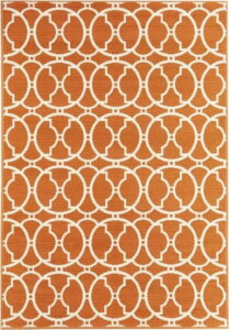 Oranžový venkovní koberec Floorita Interlaced