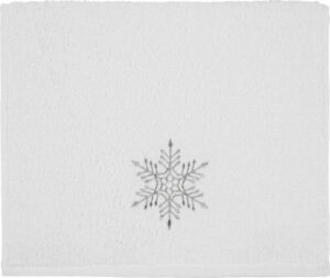 Osuška Christmas Snowflake White