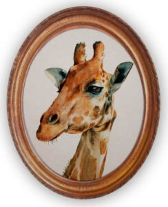 Oválný nástěnný obraz Really Nice Things Giraffe Really Nice Things