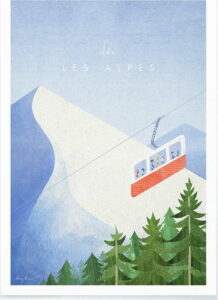 Plakát Travelposter Les Alpes